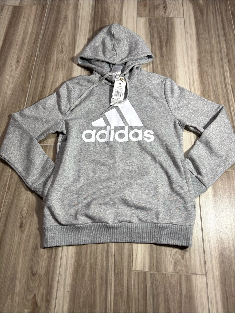 adidas Gray Crewneck Logo Hoodie NWT